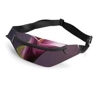 Zipper Fanny Pack for Men Women Fashion Waist Bag Stylish Crossbody Bags with Adjustable Strap Purple Calla Lily Travel Chest Bags Belt Bags for Running Hiking Workout Cycling, Purple Calla Lily, 14.2