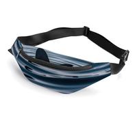 Zipper Fanny Pack for Men Women Fashion Waist Bag Stylish Crossbody Bags with Adjustable Strap Shark Fin Water Travel Chest Bags Belt Bags for Running Hiking Workout Cycling, Shark Fin Water, 14.2 ×