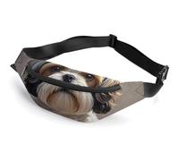 Zipper Fanny Pack for Men Women Fashion Waist Bag Stylish Crossbody Bags with Adjustable Strap Shih Tzu Dog Travel Chest Bags Belt Bags for Running Hiking Workout Cycling, Shih Tzu Dog, 14.2 × 5.9