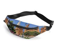Zipper Fanny Pack for Men Women Fashion Waist Bag Stylish Crossbody Bags with Adjustable Strap Spanish Cities Travel Chest Bags Belt Bags for Running Hiking Workout Cycling, Spanish Cities, 14.2 × 5.9