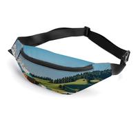 Zipper Fanny Pack for Men Women Fashion Waist Bag Stylish Crossbody Bags with Adjustable Strap Tractor Milk Farm Travel Chest Bags Belt Bags for Running Hiking Workout Cycling, Tractor Milk Farm, 14.2