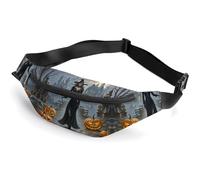 Zipper Fanny Pack for Men Women Fashion Waist Bag Stylish Crossbody Bags with Adjustable Strap Witches Travel Chest Bags Belt Bags for Running Hiking Workout Cycling, Witches, 14.2 × 5.9 inches