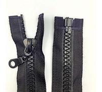 Zipper Fastener,Invisible Zips,Open-Ended Zip,Closed End Zip Fasteners, Zipper, 10# Jacket Black Zippers for Sewing Coats/Length 120Cm(47Inch)