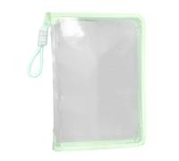 Zipper File Bag - A4 Transparent File Pouch, Lanyard Carrying Bag, Durable Thick Folder, Spacious School Organizer | Classroom Document Storage for Textbook Stationery Cards Exam Paper Supplies