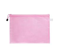 Zipper File Wallet A3/A4/A5 Zipper File Bags, 5 Pieces File Document Bags Waterproof Document Wallets for School, Office, Homework, File Storage, Paper Organization (A5, Pink)