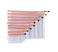 Zipper Folder A3/A4/A5/A6 Mesh Zipper Pouch Waterproof Plastic Document File Organizer Large Capacity Archive Folder for File Storage(13-A3(39X24CM)-1pc)