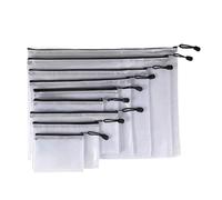 Zipper Folder A3/A4/A5/A6 Mesh Zipper Pouch Waterproof Plastic Document File Organizer Large Capacity Archive Folder for File Storage(04-A6(16X12CM)-1pc)