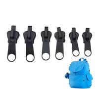 Zipper Head Repair - 6 Piece Portable Fixer Pack, Quick Attach Slider Tool, Easy Clip Fastening Accessory, Zip Puller Kit | Clothing Maintenance Aid for Bags Jackets Boots Luggage Outdoor Equipment