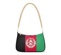 Zipper Hobo Party Purse Afghanistan Flag Tote Handbag Women Lady One Shoulder Bag with Chain Strap