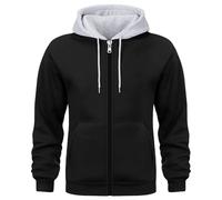 Zipper Hooded Sweatshirts Mens Sherpa Lined Pullover Thermal Sweater Long Sleeve Casual Hoody Jumper Cardigans Classic Hoodies Regular Fit Sweatshirt Zip Up Hoodie Jackets Lightweight Work Jumpers
