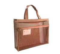 Zipper Mesh Tote Bag - Painting Storage Pouch, Teaching Equipment Mesh Tote | Clear Art Storage Bag with Zipper Handle for, Khaki, Se référer au descriptif, Refer to description