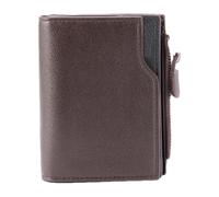 Zipper Money Wallet - Compact Vertical Credit Card Holder, Multi-Card Wallet, Button Closure with Zipper, Durable Leather Design | Organizer t, Coffee, Please refer to the description, Please