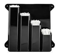 Zipper Organizer-24 x 21 x 4.5 cm | Cable Tie Organizer | Aluminium Wall Mounted 4 Pockets, Storage Rack, for Closed Racing Trailer Workshop Barn Basement Utility Room Warehouse