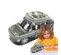 Zipper Pencil Case | Camouflage Car Pencil Case, Stylish Multi Purpose Pen Case, Marker Case, Eraser, Colored Pens, Gray, riferimento alla descrizione, Please refer to description