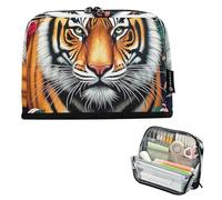 Zipper Pencil Case Large Pencils Pouch Storage Pencil Bag Classroom Pen Bag Boys Floral Pink Adults Kids Back to School Organizer Tiger Red Roses