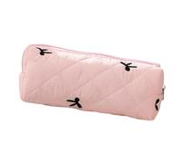Zipper Pencil Case, Pencil Pen Storage Pouch Charm Bow Tie, 8.07x2.56x3.35 inch Zippered Marker Pouch, Ruler, Eraser School Supply Container Cosmetics Organizer for Women