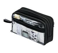 Zipper Pencil Pouch - Clear Stationery Storage Case, See Through Writing Tool Holder | Smooth Feature, Daily Item Arrangement Purpose, Classroom Study Desk Locations, Lightweight Carry