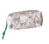 Zipper Pencil Track - Cute Green Bowknot Stationery Holder | Large Capacity Case with Portable Zipper Closure, Great for Pens, Highlighters and , pink, Se référer au descriptif, Refer to
