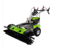 Zipper Petrol Brush Sweeper Km1000 3.6Kw 1M Wide Brush + Collection Box & Plough