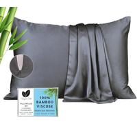 Zipper Pillow Cases - 100% Viscose Bamboo Pillowcase 2-Pack Zip Up Cooling Zippered Pillow Cases Standard Size, Protector Cover