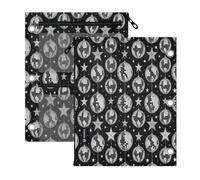 zipper pouching for 3 Ringing binder 2 Pack Stained Glass Star 11''x8.9''