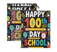 zipper pouching for 3 Ringing binder 2 PCS Happy 100th Day Of School