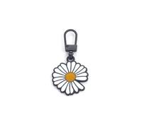 Zipper Pull 10PC Garment Bag Universal Puller Slider Head Replacement Detachable Zip Accessories DIY Repair Daisy Heart Star Shape(Black Daisy)