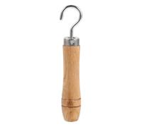 Zipper Pull Helper Device with 12.5cm Wood Handle for Daily Dressing