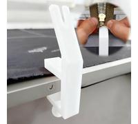 Zipper Pull Jig Sewing Tool, Endless Zipper Threader, Zip Threader for Zipper Insertion Assistance, Suitable for tabletops with thicknesses ranging from 0.27 to 1.38 inches (White)