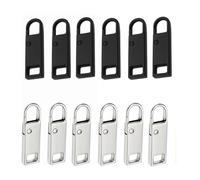 Zipper Pull Replacement,12 PCS Spare Zipper Pull Removable Zipper Pulls Tab Zipper Tags Repair for Clothing Bag Backpacks Traveling Cases Luggage Jackets