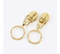 Zipper Pull Replacement 5/10/20/30Pcs 5# Zipper Sliders for Nylon Zippers Puller O Ring Zip Head Bag Jacket Zips Pulls Repair Kit DIY Sewing(LightGold,30PCS_FORNYLON-NO5)