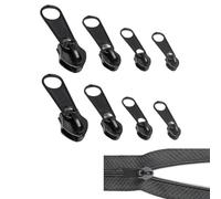 Zipper Pull Replacement,8 Pck Heavy Duty Zip Sliders for Repairing Jackets Bags Luggage & Clothing Removable & Adjustable Spare Zipper Heads