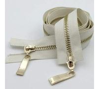 Zipper Pull Replacement, Metal Fastener(Beige,100CM)