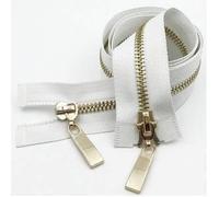 Zipper Pull Replacement, Metal Fastener(Bianco,120CM)