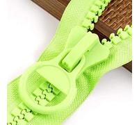 Zipper Pull Replacement, Metal Fastener,Super Large Plastic #20(1m with 1pcs F.Green)