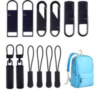 Zipper Puller, 8 Pcs Zipper Mental Pulls and 4 Pcs Zip Tags Cord Pulls, Zipper Pull Tags, Zipper Pull Replacement, Zipper Extension for Backpack, Sportswear, Luggage, Suitcases,