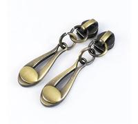 Zipper Pulls 10/20/30Pcs 3# Zipper Slider for Nylon Zippers Tape Bag Jacket Zip Puller Head Coat Decor Zips Pull Sewing Repair Kit(Brass,10PCS_3#)