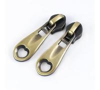 Zipper Pulls 10/20/30Pcs 3# Zipper Slider for Nylon Zippers Tape Bag Jacket Zip Puller Head Coat Decor Zips Pull Sewing Repair Kit(Brass02,10PCS_3#)