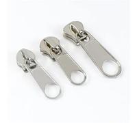 Zipper Pulls 10/20Pcs 3# 5# 8# Zipper Sliders for Nylon Resin Metal Silver Zippers Slider Pull Luggage Tape Zip Puller(Silver,FORMETALZIPS_NO3-20PCS)
