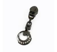Zipper Pulls 100Pcs 5# Nylon Zipper Sliders Bags Pocket Zippers Heads Clothes Zip Pull Repair Kits(GunBlack)