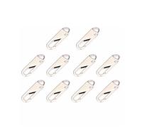 Zipper Pulls 100pcs Instant Zipper Repair Bag Replacement Bad Buckle Travel Bag Suitcase Zipper Head DIY Sewing Craft(Silver,Plastic)
