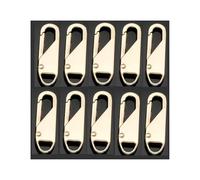 Zipper Pulls 100PCS Universal Instant Fix Zipper Repair Kit Replacement Zip Slider Teeth for DIY Sewing(Oval Gold)