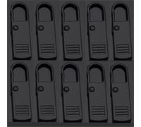 Zipper Pulls 100PCS Universal Instant Fix Zipper Repair Kit Replacement Zip Slider Teeth for DIY Sewing(Black)