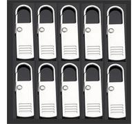 Zipper Pulls 100PCS Universal Instant Fix Zipper Repair Kit Replacement Zip Slider Teeth for DIY Sewing(Silver)