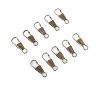 Zipper Pulls 20PCS Universal Zipper Puller Detachable Zippers Pull Tab Fixer Replacement Zip Slider Teeth Sewing(Bronze)