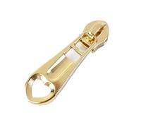 Zipper Pulls 50Pcs 5# Nylon Zipper Slider for Sewing Plastic Zippers Pull Coil,Zip Tape Head(LightGold,Size3)