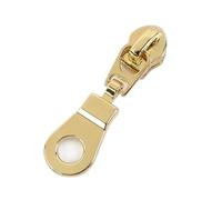 Zipper Pulls 50Pcs 5# Nylon Zipper Slider for Sewing Plastic Zippers Pull Coil,Zip Tape Head(LightGold,Size2)