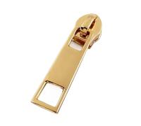 Zipper Pulls 50Pcs 5# Nylon Zipper Slider for Sewing Plastic Zippers Pull Coil,Zip Tape Head(LightGold,Size1)