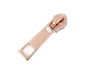 Zipper Pulls 50Pcs 5# Nylon Zipper Slider for Sewing Plastic Zippers Pull Coil,Zip Tape Head(Rosegold,Size2)