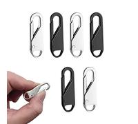 Zipper Pulls, Upgraded Zipper Pull, Premium Zipper Pull Replacement Zipper Tab Tags Cord Extension Fixer for Luggage, Backpacks, Jackets, Purses, Handbags (6 PCS)